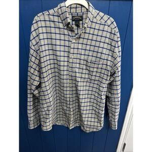 CAMBRIDGE Classics Men's Button Down Long Sleeve‎ Cotton Stripe Shirt Size M